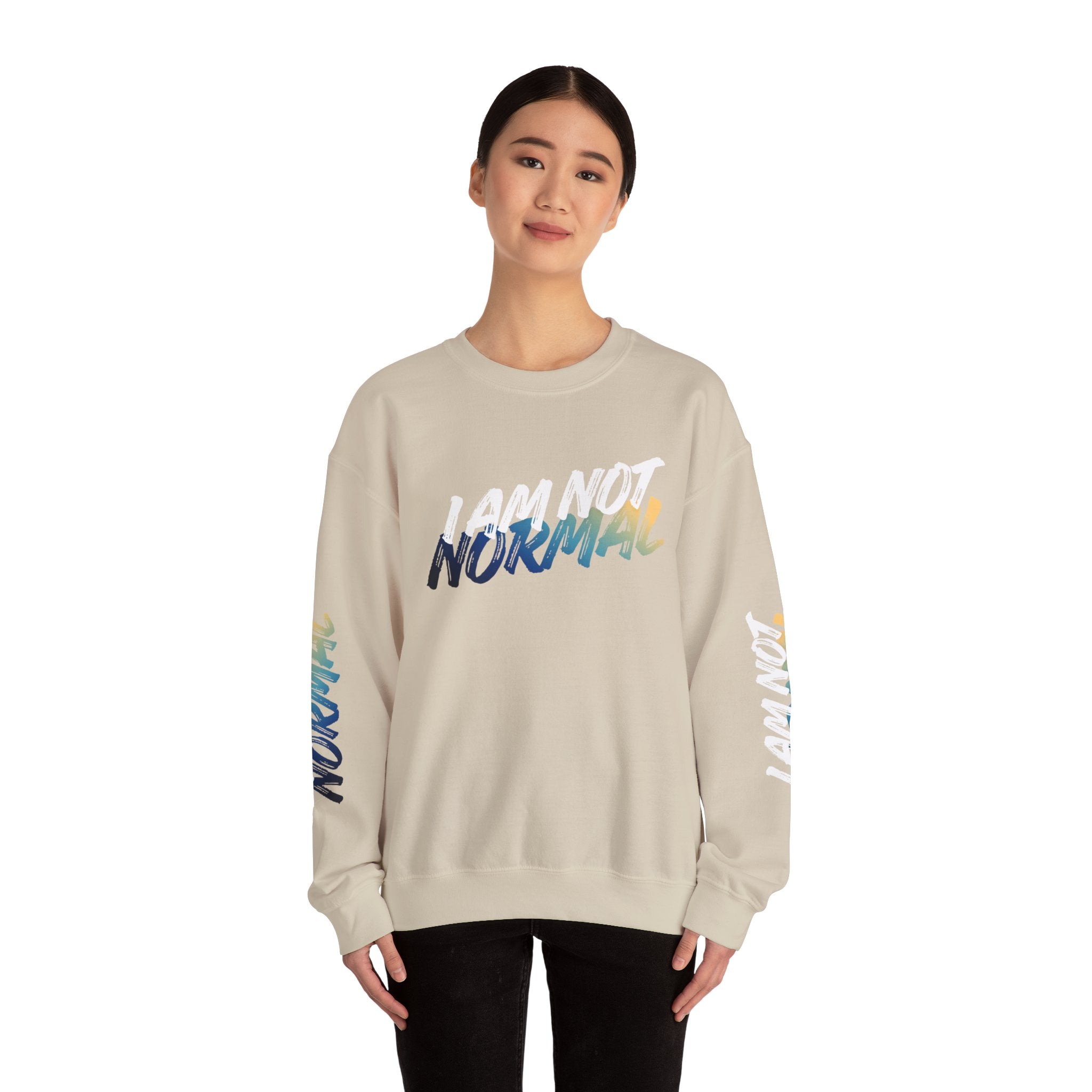 I Am Not Normal Crewneck Sweatshirt — Bold Statement Graphic Pullover