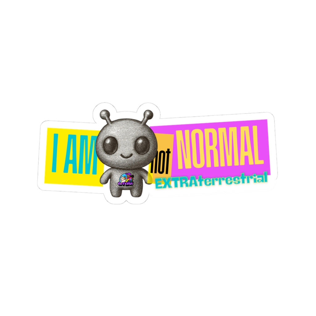 Normal Gradient Kiss-Cut Sticker — Colorful Script Laptop Decal