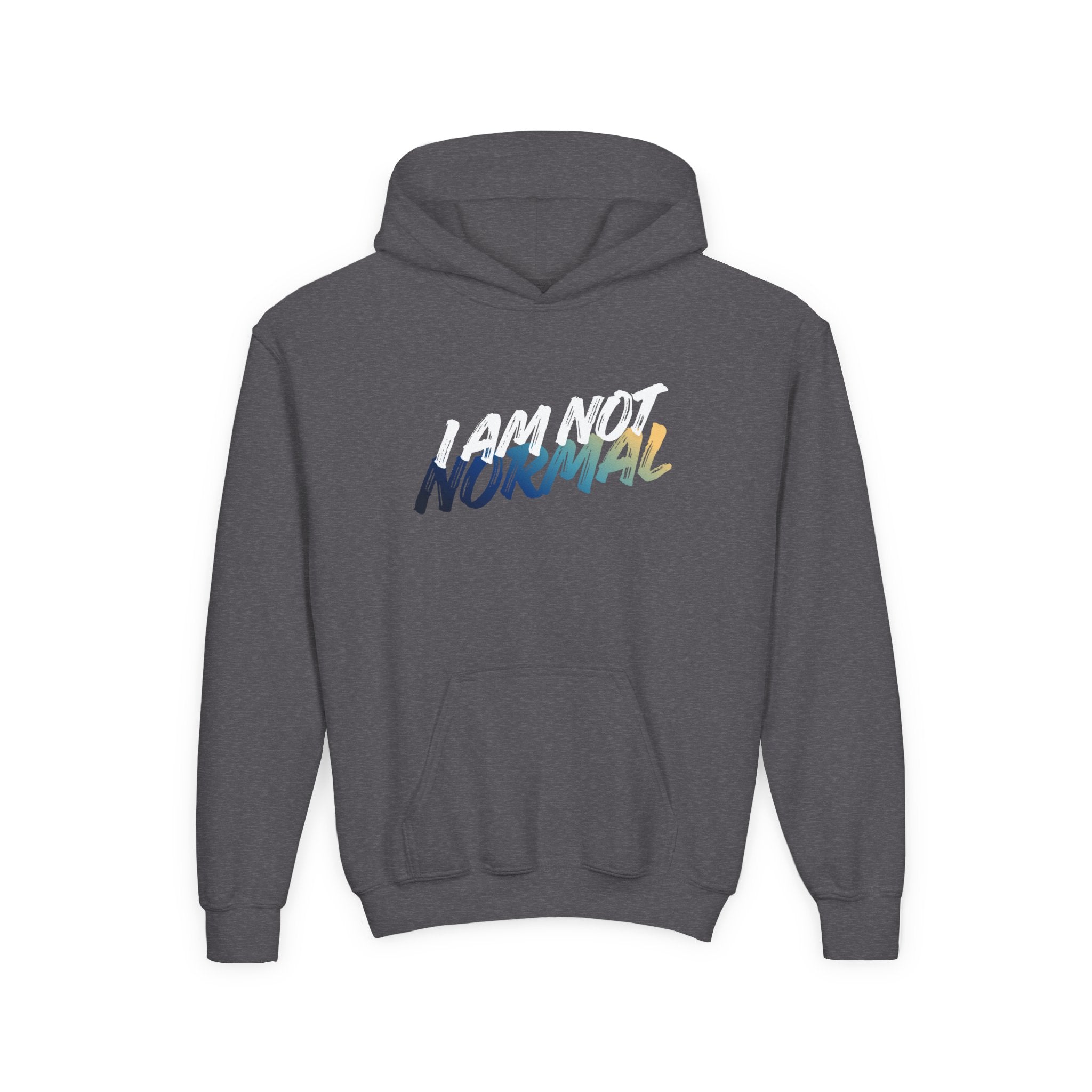 I Am Not Normal Youth Hoodie — Bold Graphic Teen Statement Sweatshirt