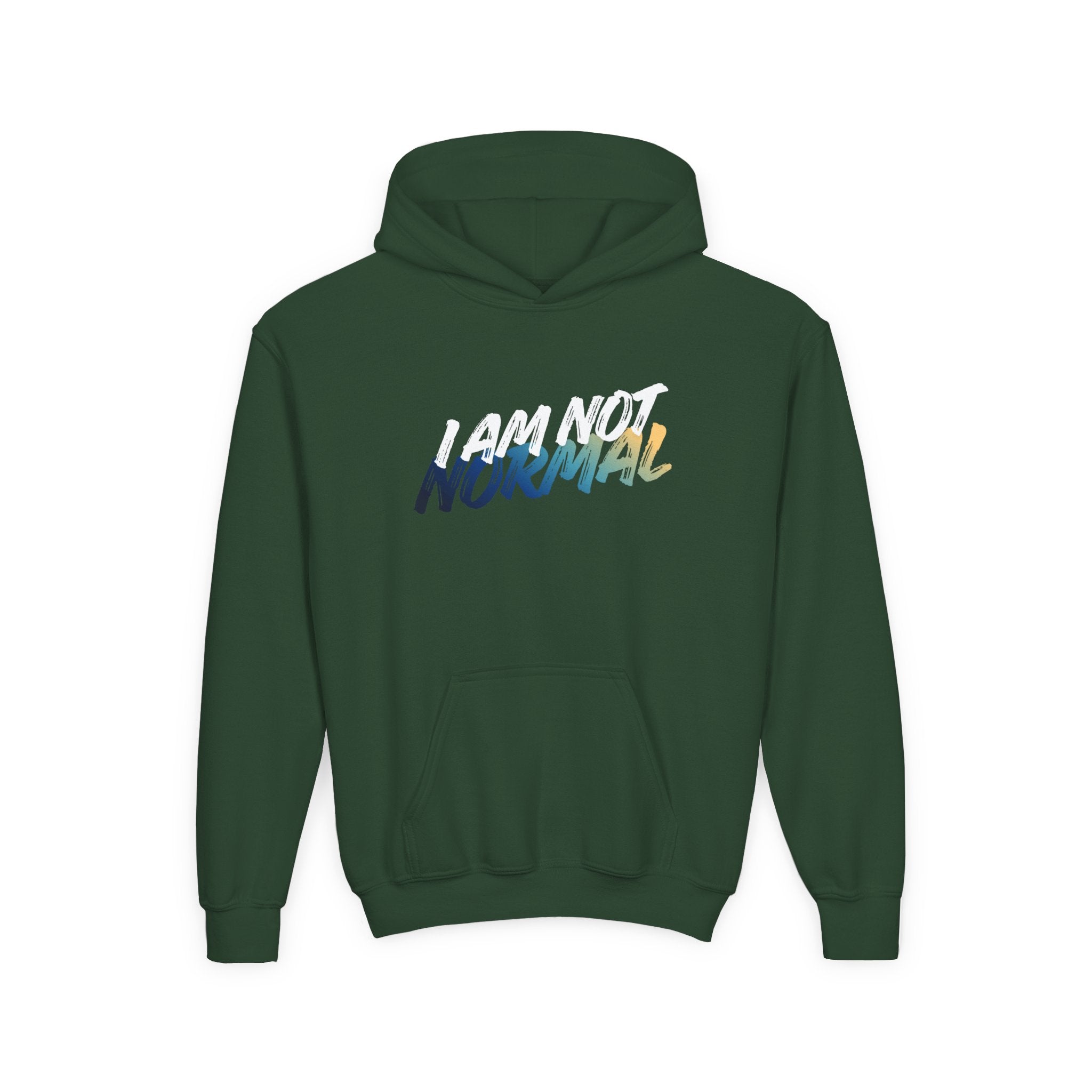 I Am Not Normal Youth Hoodie — Bold Graphic Teen Statement Sweatshirt