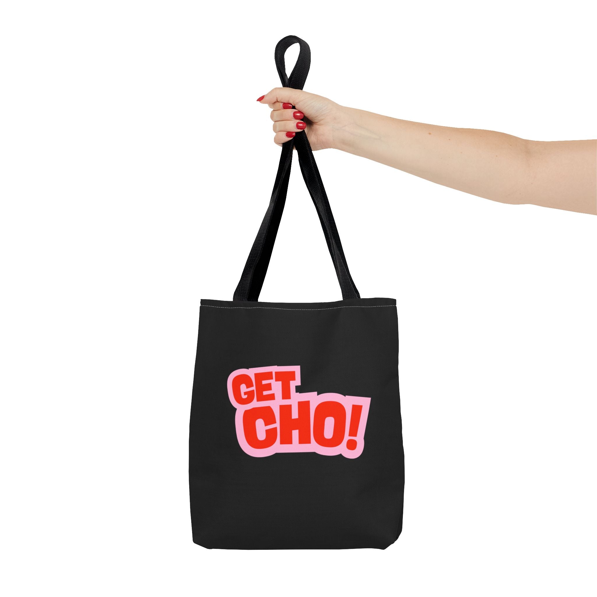 GetCho! Graphic Tote Bag — Bold Retro Slogan Canvas Tote