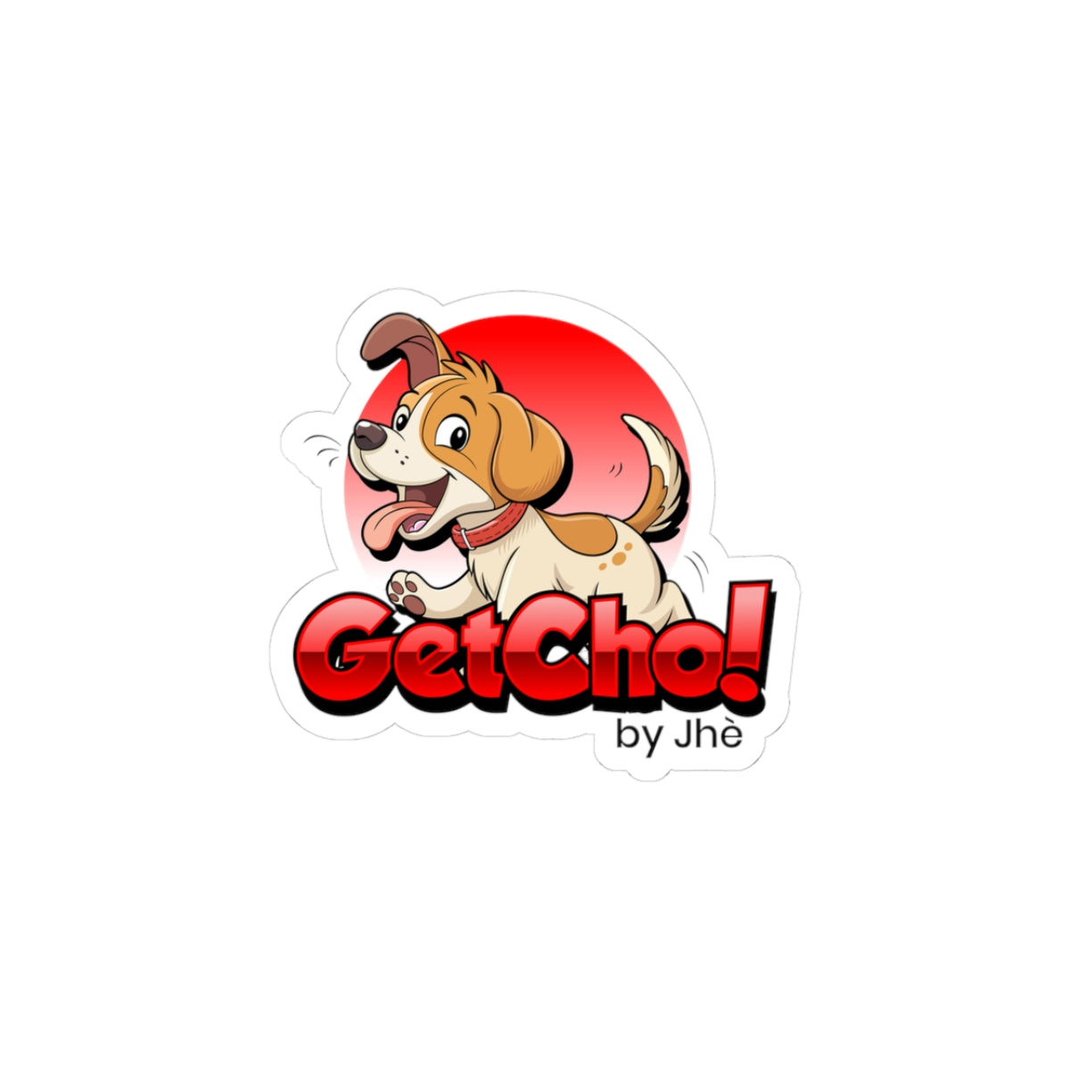 GetCho! Cute Cartoon Beagle Kiss-Cut Sticker — Dog Lover Vinyl Decal