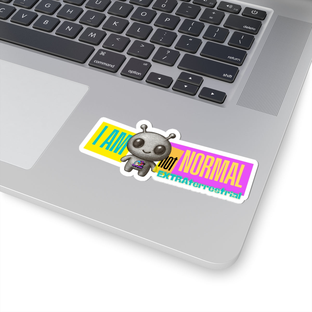 Normal Gradient Kiss-Cut Sticker — Colorful Script Laptop Decal