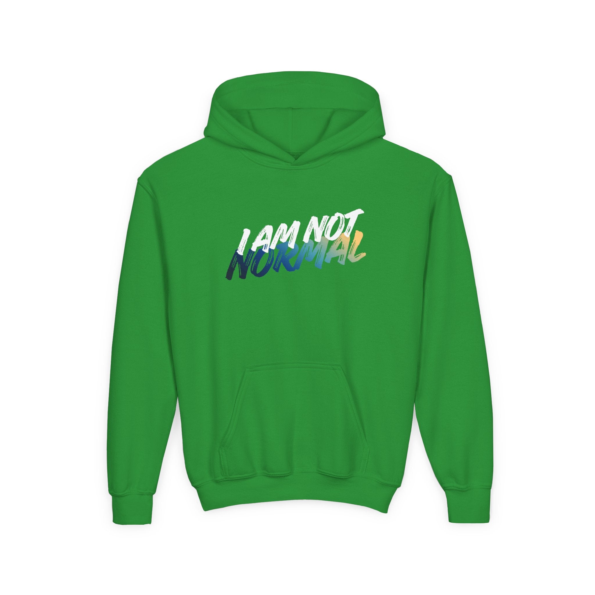 I Am Not Normal Youth Hoodie — Bold Graphic Teen Statement Sweatshirt