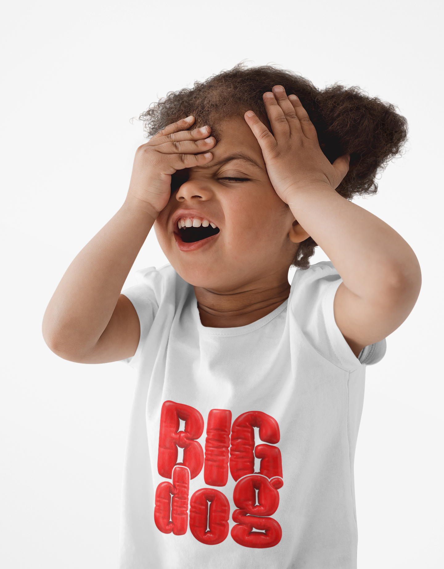 Infant Tee — 'BIG dog' Red Puffy Text Baby Shirt