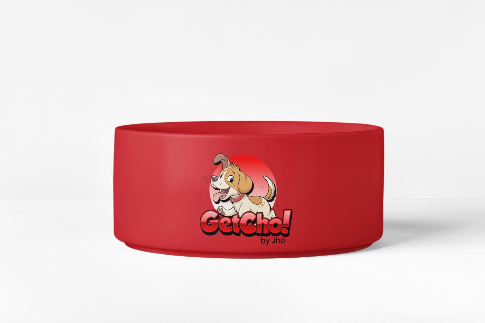 Pet Bowl — 18oz Cute Puppy "GetCho!" Food & Water Bowl