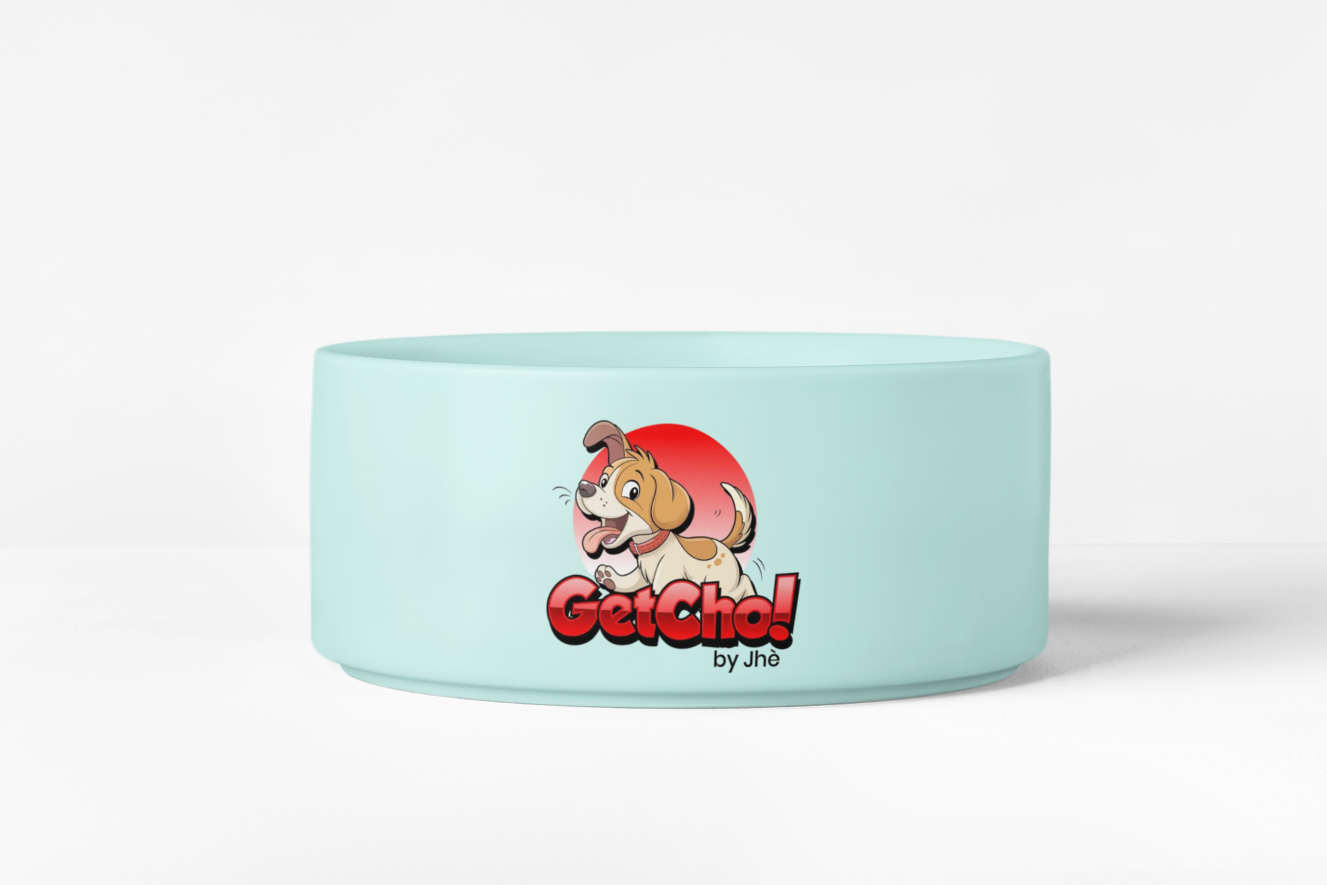 Pet Bowl — 18oz Cute Puppy "GetCho!" Food & Water Bowl