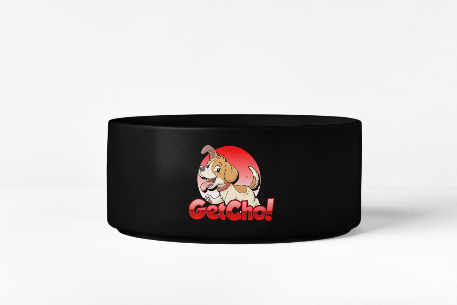 Pet Bowl — 18oz Cute Puppy "GetCho!" Food & Water Bowl