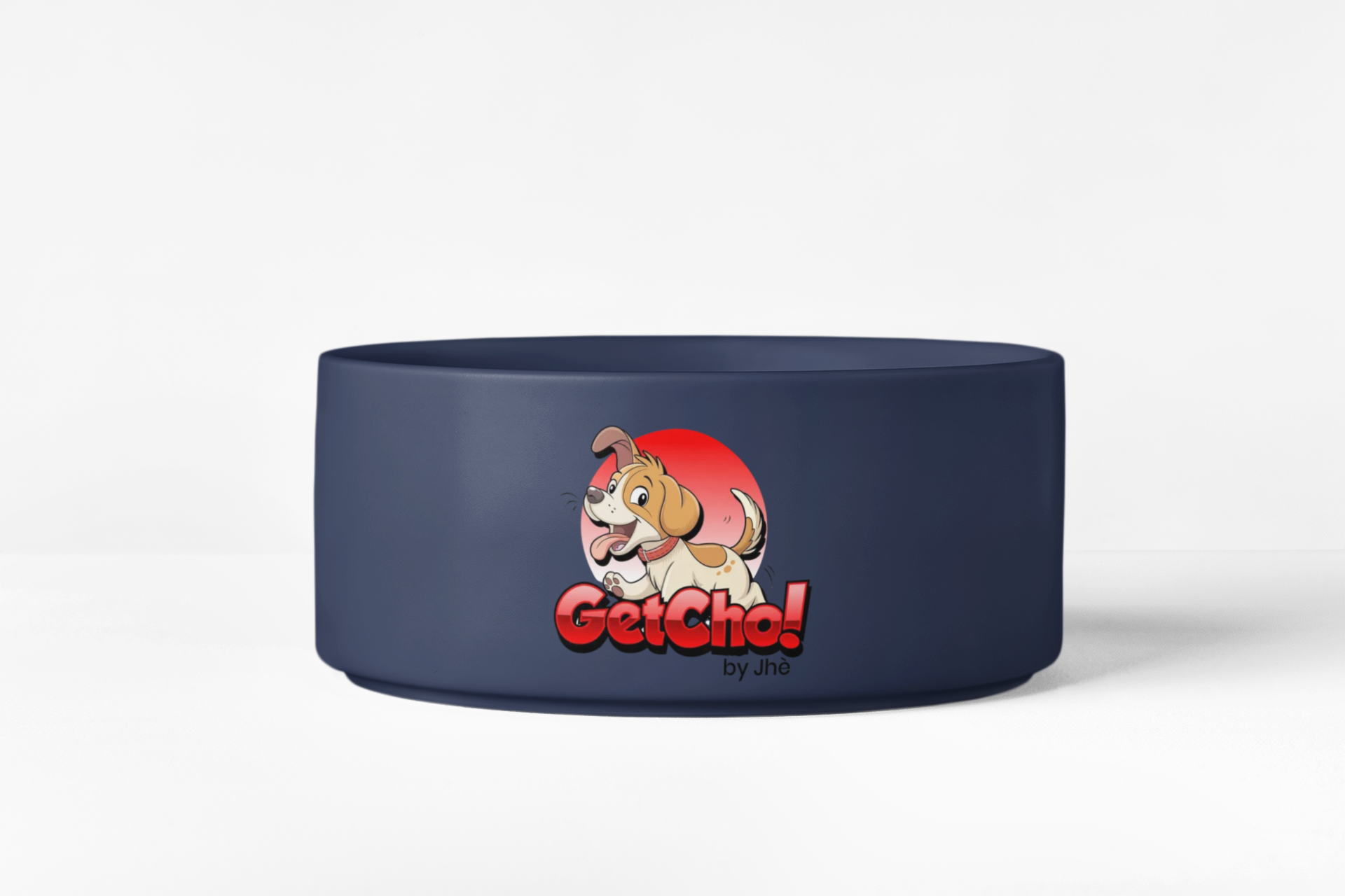 Pet Bowl — 18oz Cute Puppy "GetCho!" Food & Water Bowl