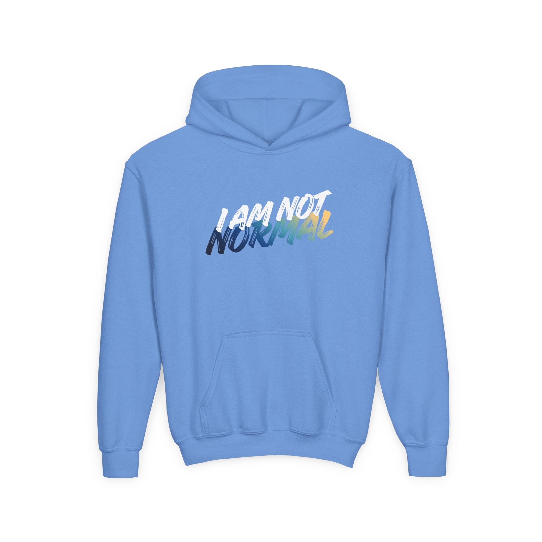 I Am Not Normal Youth Hoodie — Bold Graphic Teen Statement Sweatshirt