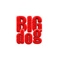 Big Dog Red Balloon-Style Kiss-Cut Sticker