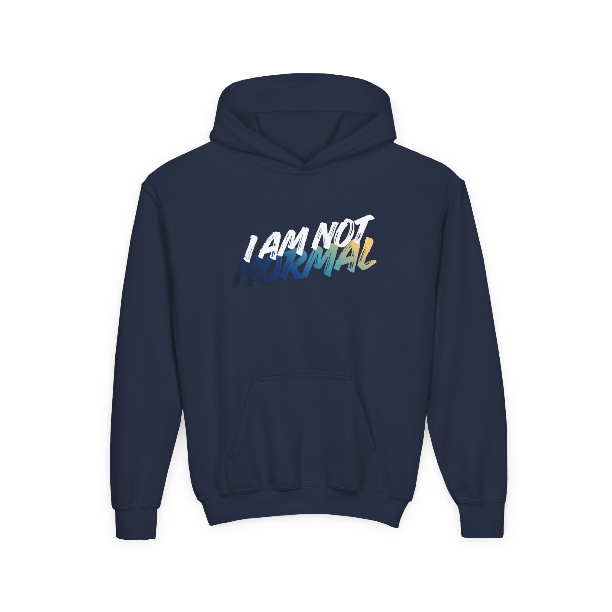 I Am Not Normal Youth Hoodie — Bold Graphic Teen Statement Sweatshirt