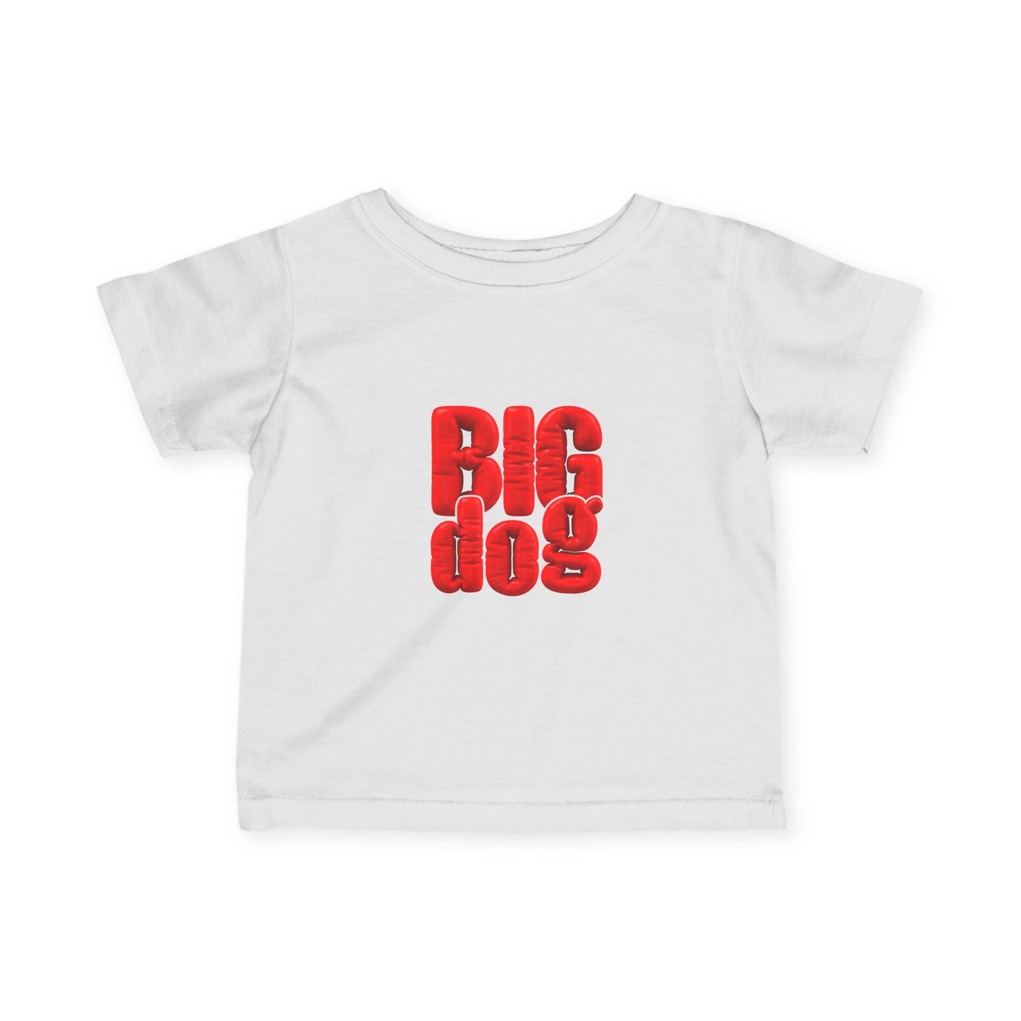 Infant Tee — 'BIG dog' Red Puffy Text Baby Shirt