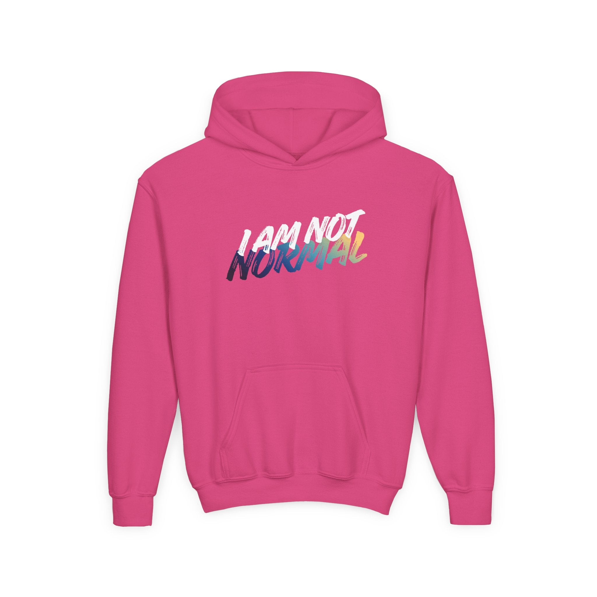 I Am Not Normal Youth Hoodie — Bold Graphic Teen Statement Sweatshirt