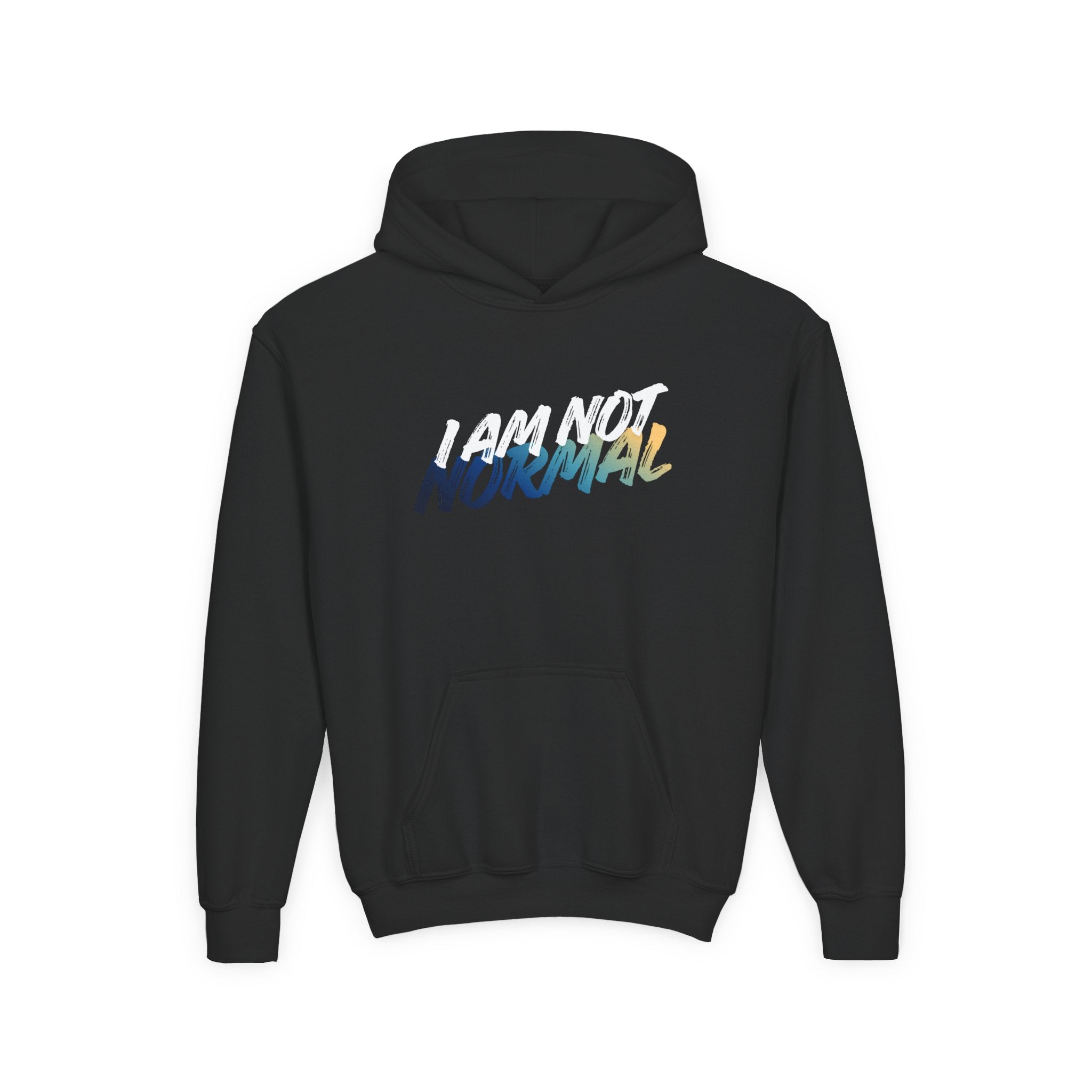I Am Not Normal Youth Hoodie — Bold Graphic Teen Statement Sweatshirt