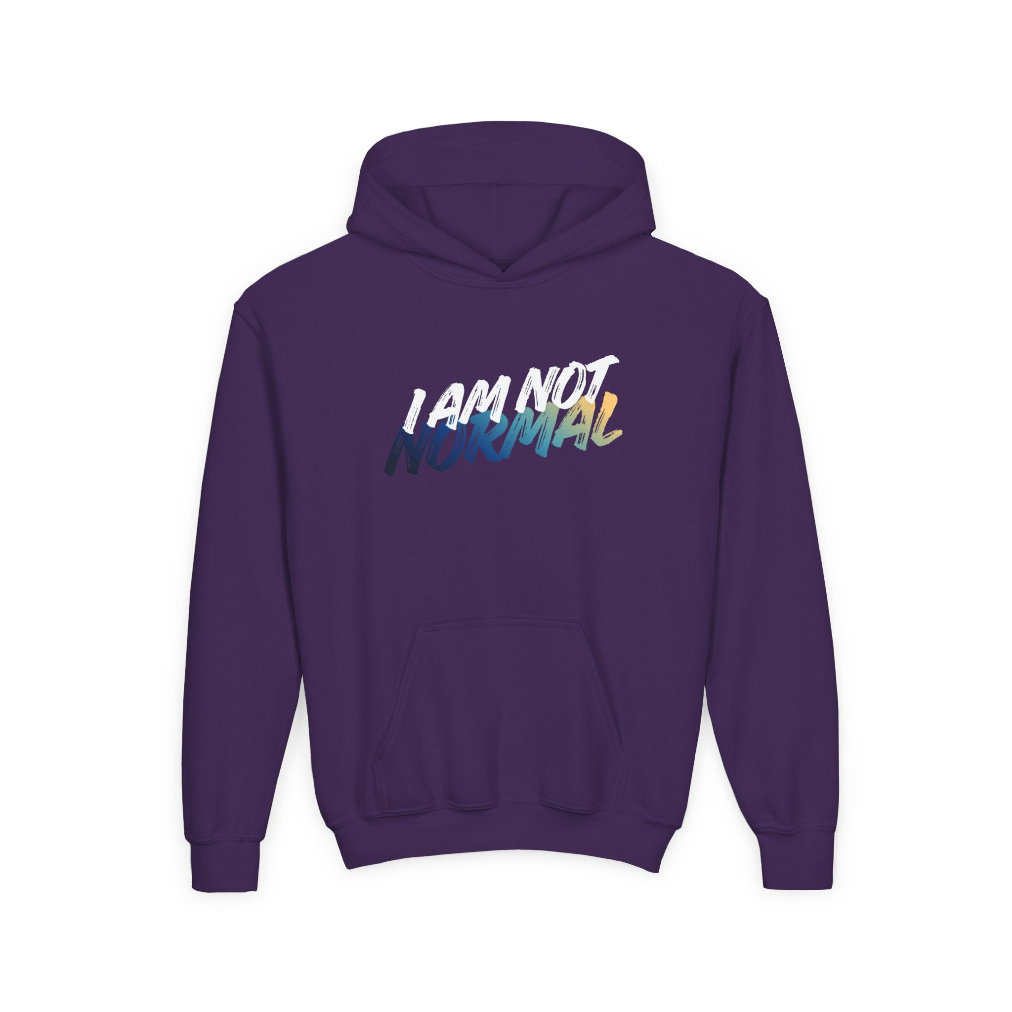 I Am Not Normal Youth Hoodie — Bold Graphic Teen Statement Sweatshirt