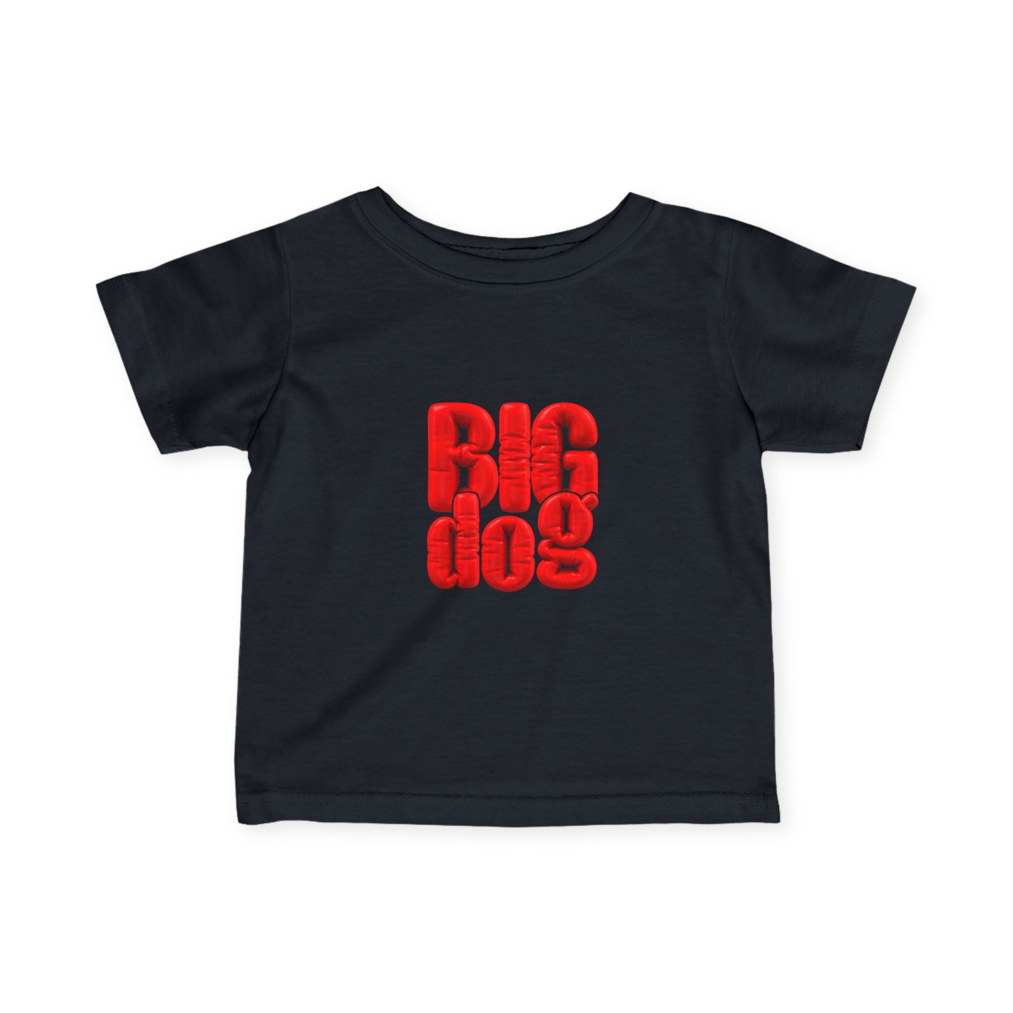 Infant Tee — 'BIG dog' Red Puffy Text Baby Shirt