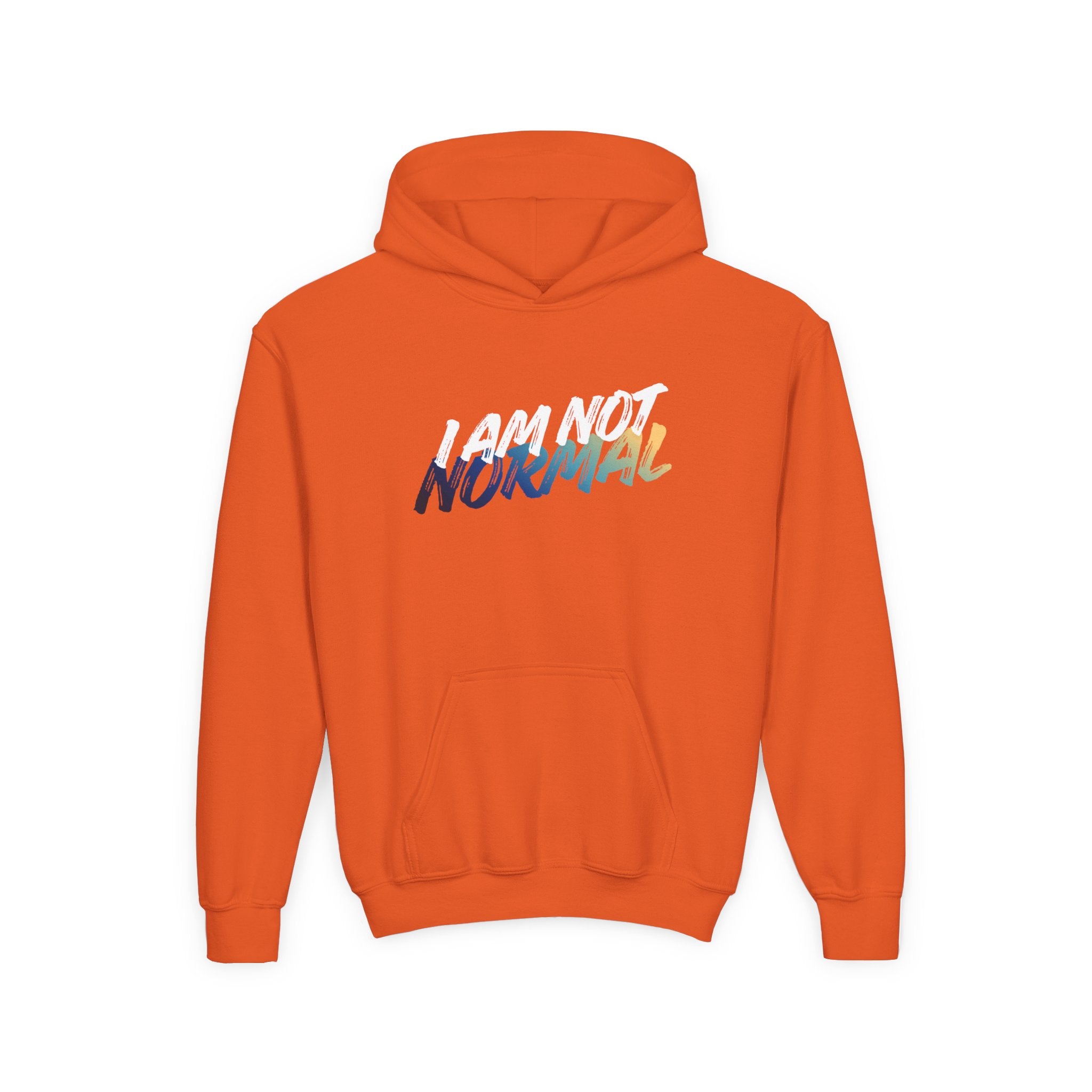 I Am Not Normal Youth Hoodie — Bold Graphic Teen Statement Sweatshirt
