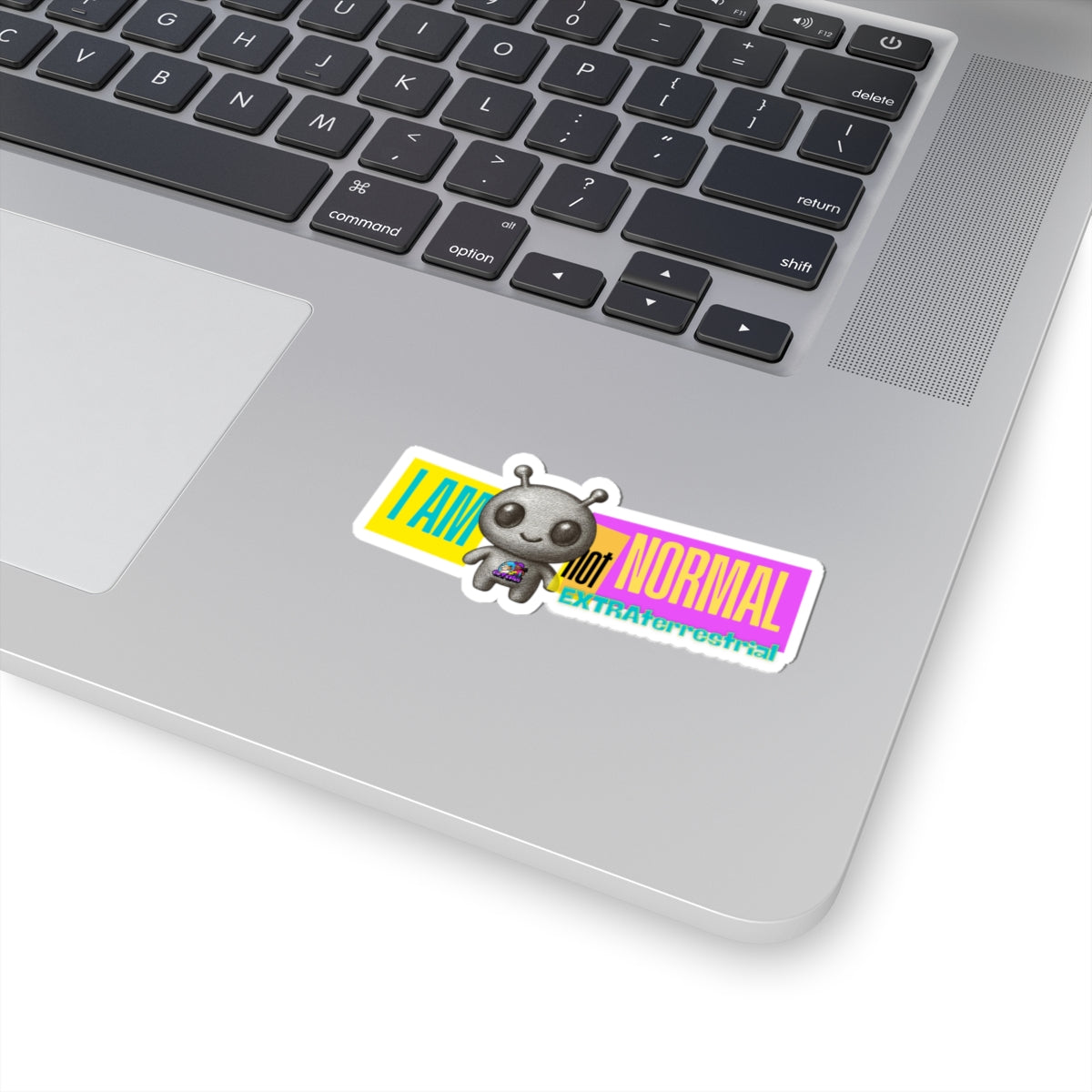 Normal Gradient Kiss-Cut Sticker — Colorful Script Laptop Decal